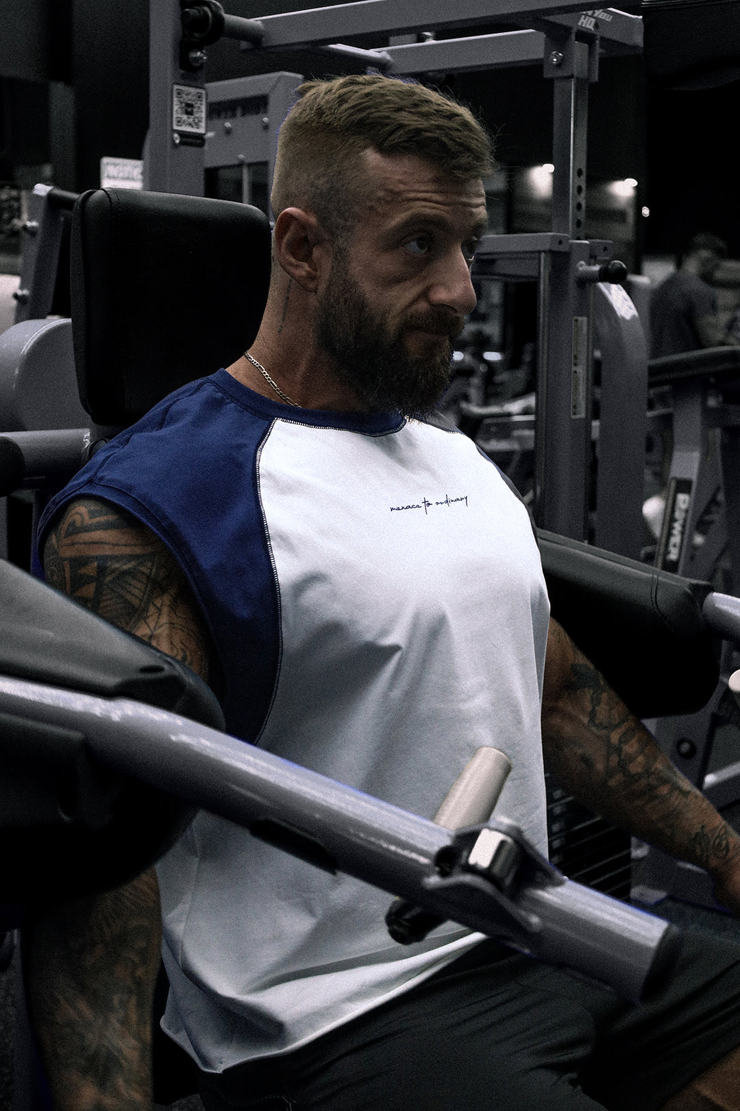 Raglan Sleeveless Muscle Tank - Navy