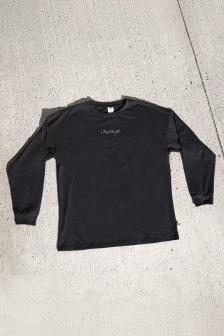 Energy Oversized Long Sleeve T-Shirt 2.0 - Obsidian Black Energy Oversized Long Sleeve T-Shirt 2.0 - Obsidian Black