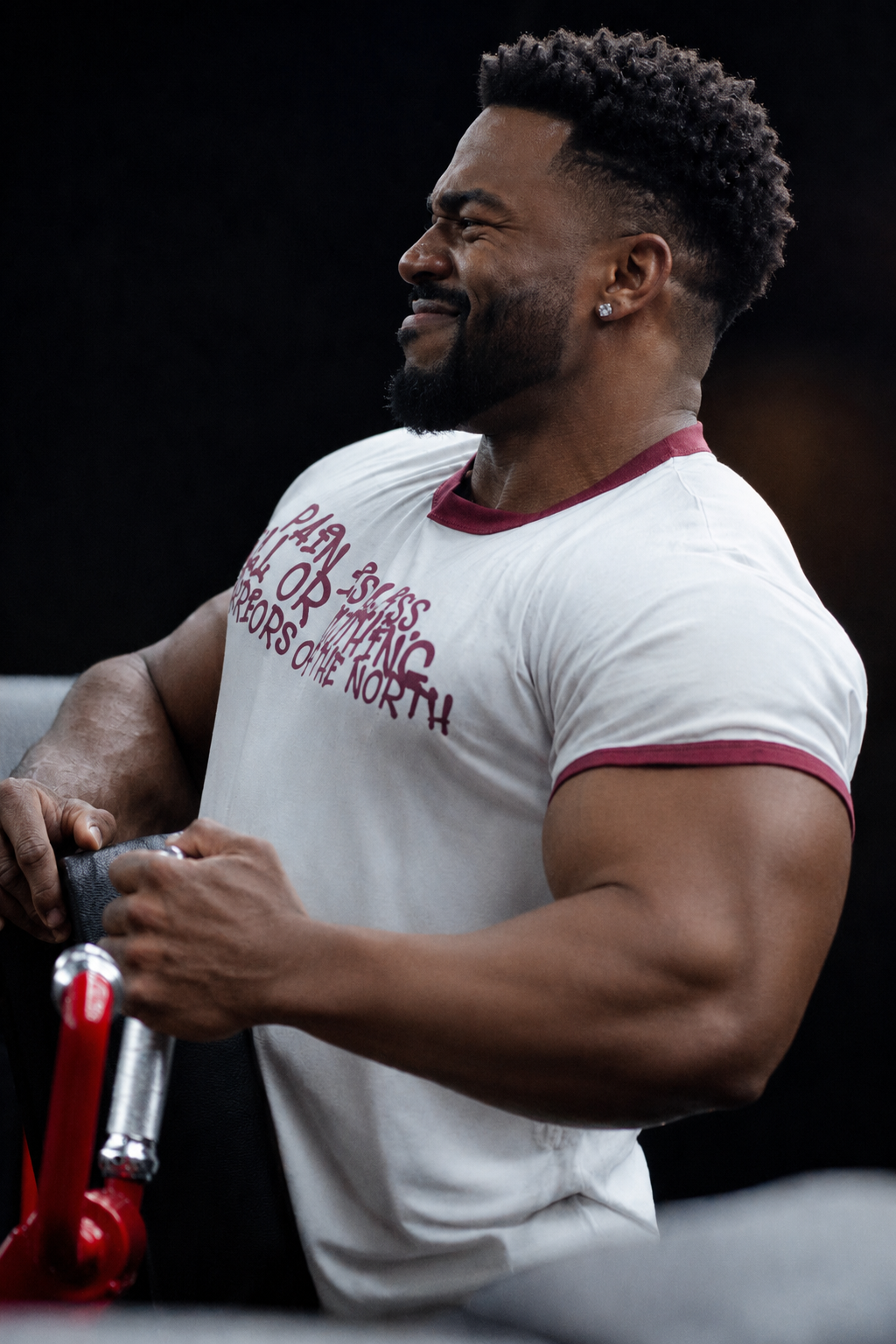 Muscle-Fit Ringer Tee - White w/ Red Trim – Jed North