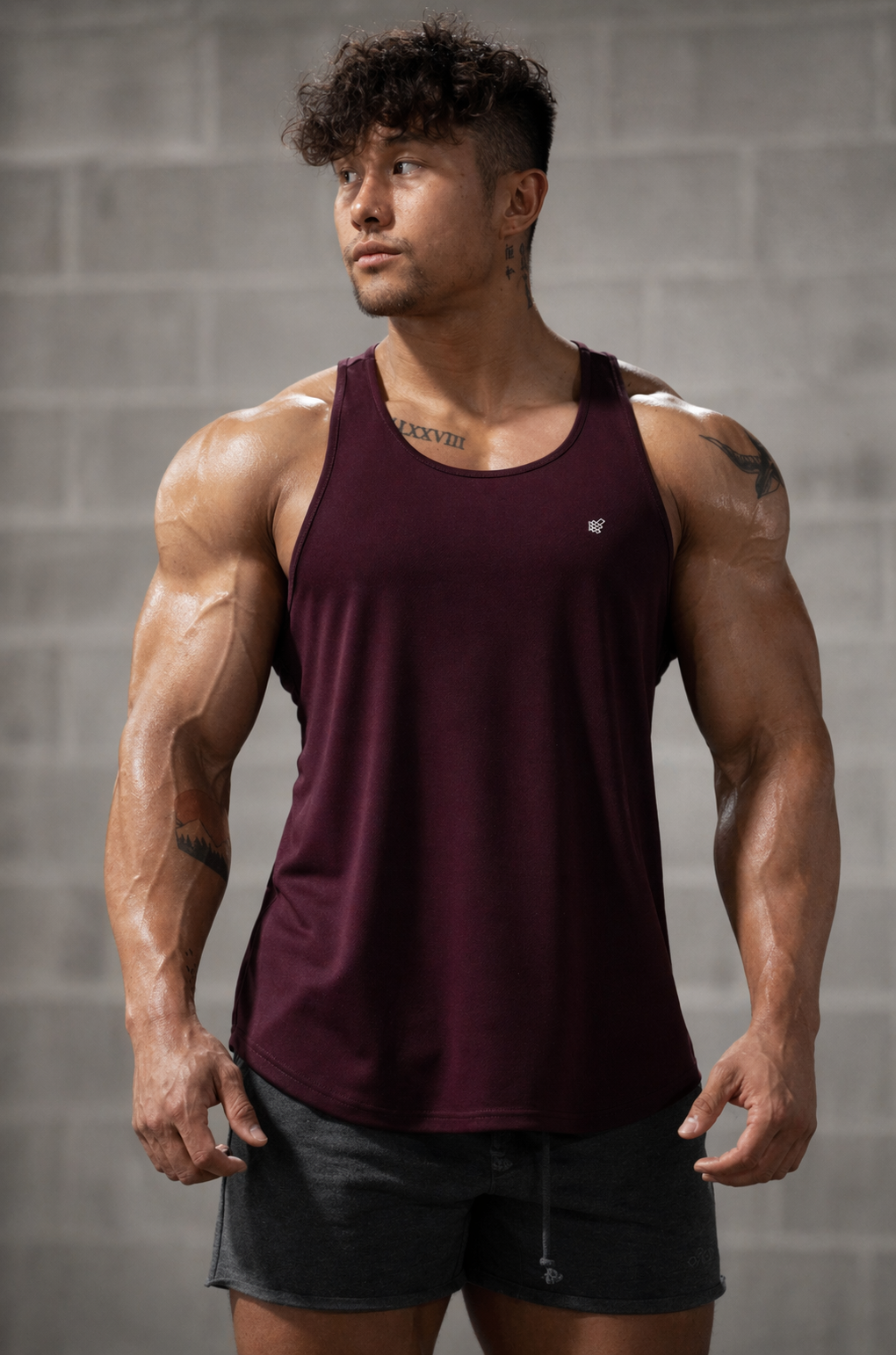 Fast-Dry Bodybuilding Workout Stringer - Dark Purple – Jed North