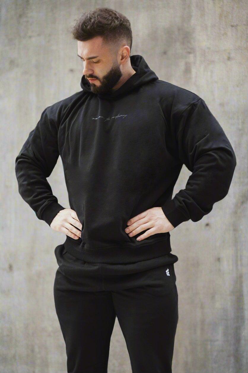 Essentials Relaxed Hoodie Black – Jed North