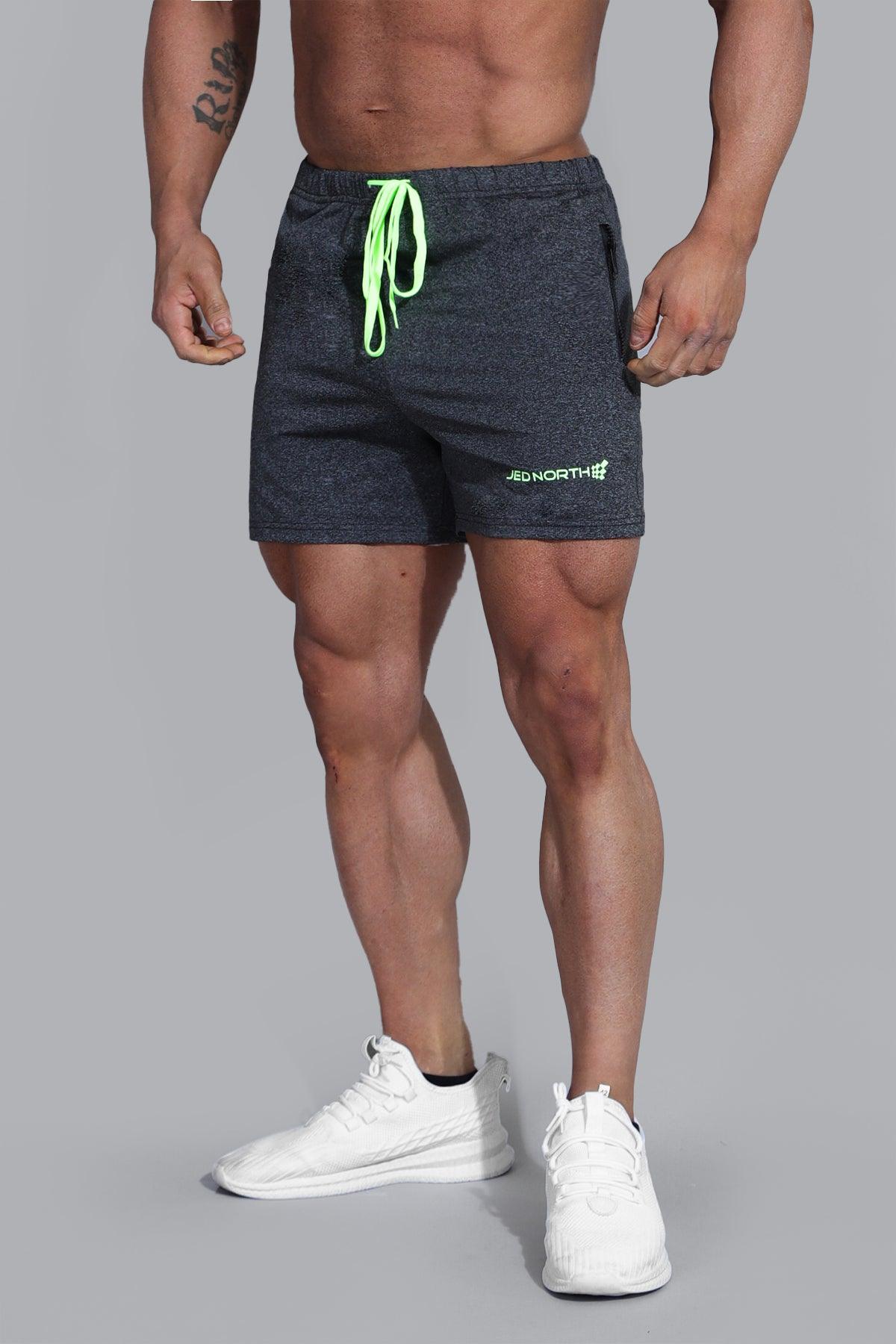 Agile Bodybuilding 4'' Shorts w Zipper Pockets - Black