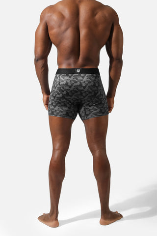 Men's Mesh Athletic Boxers 2-Pack - Black and Black Camo