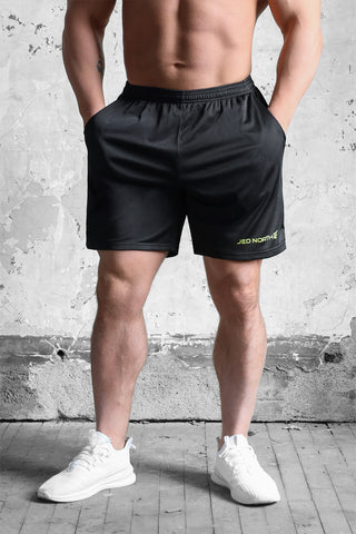 Men's Performance Jersey Mesh 7.5" Gym Shorts - Black
