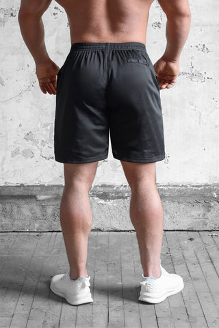 Men's Performance Jersey Mesh 7.5" Gym Shorts - Black