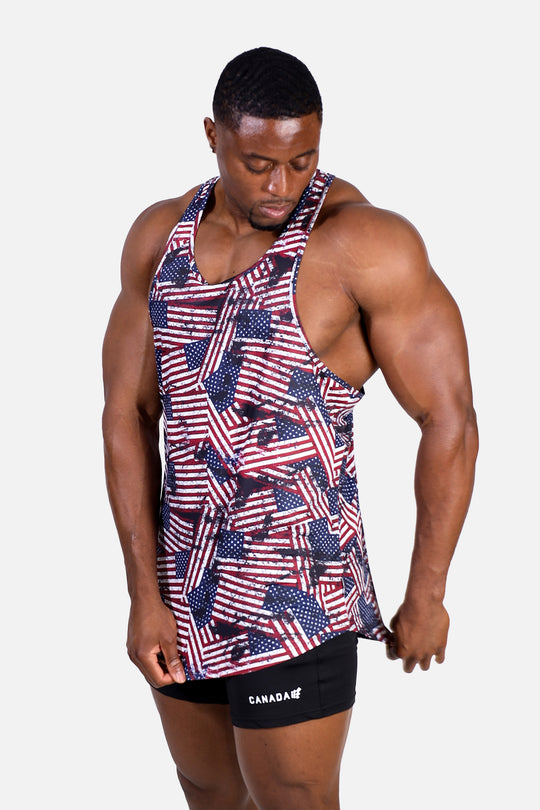 Graphic Muscle Stringer - USA Flag