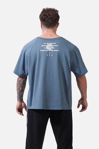 Retro Bodybuilding Oversized T-Shirt - Gray - Jed North
