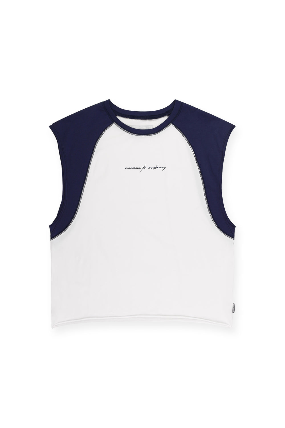 Raglan Sleeveless Muscle Tank - Navy