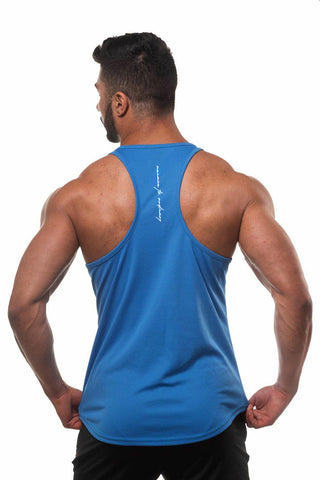 Fast-Dry Bodybuilding Workout Stringer - Blue