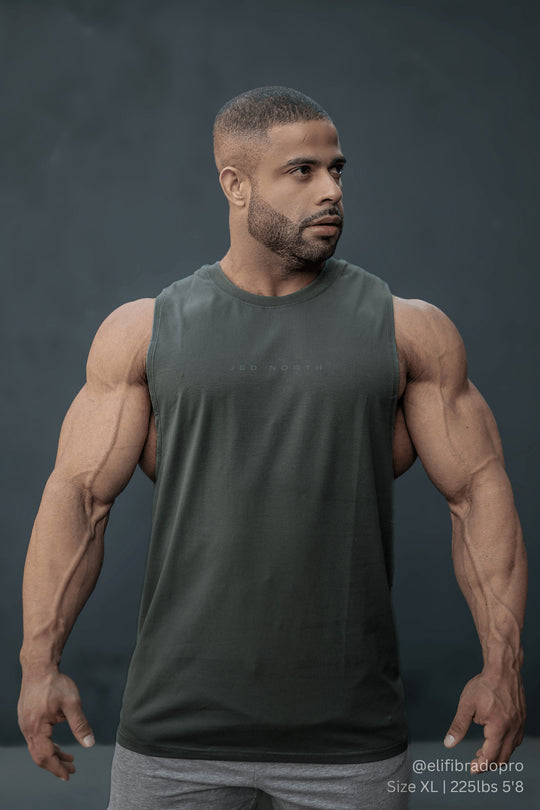 Apollo Men's Sleeveless Training Tee - Moss Green