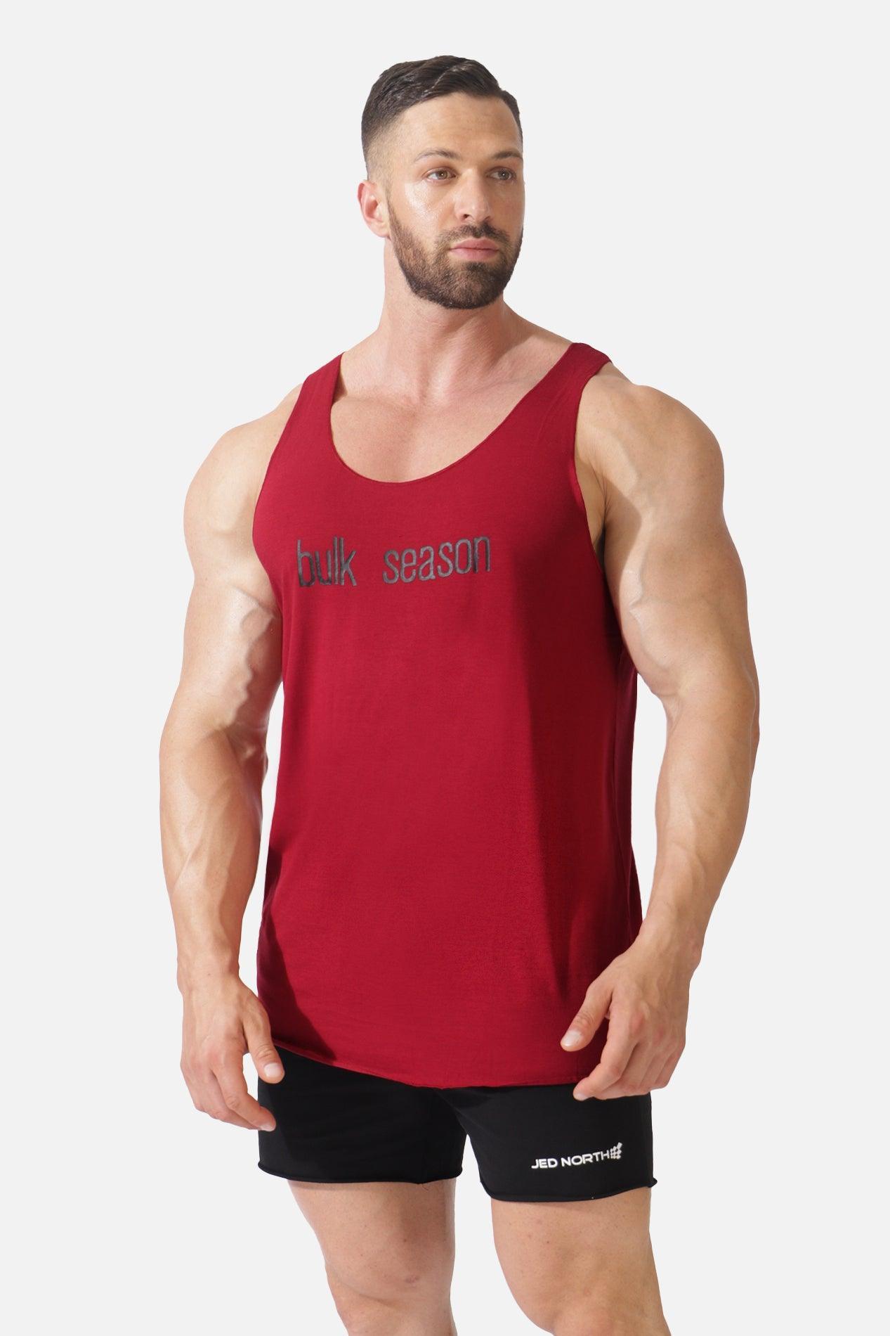 Workout Tank Tops for Men | Bodybuilding & Fitness Gym Wear| Jed North M / Red