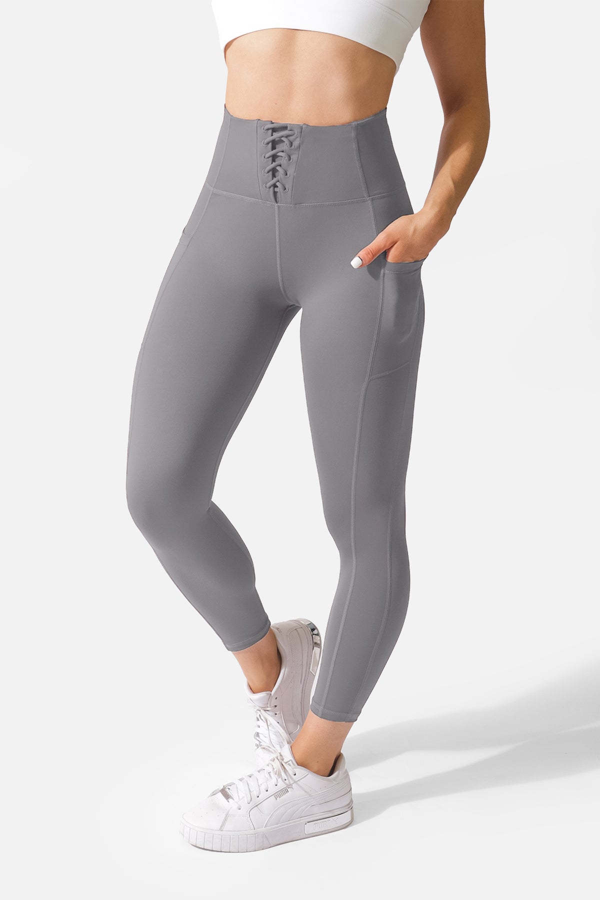 Lacey Pocket Leggings - Gray – Jed North
