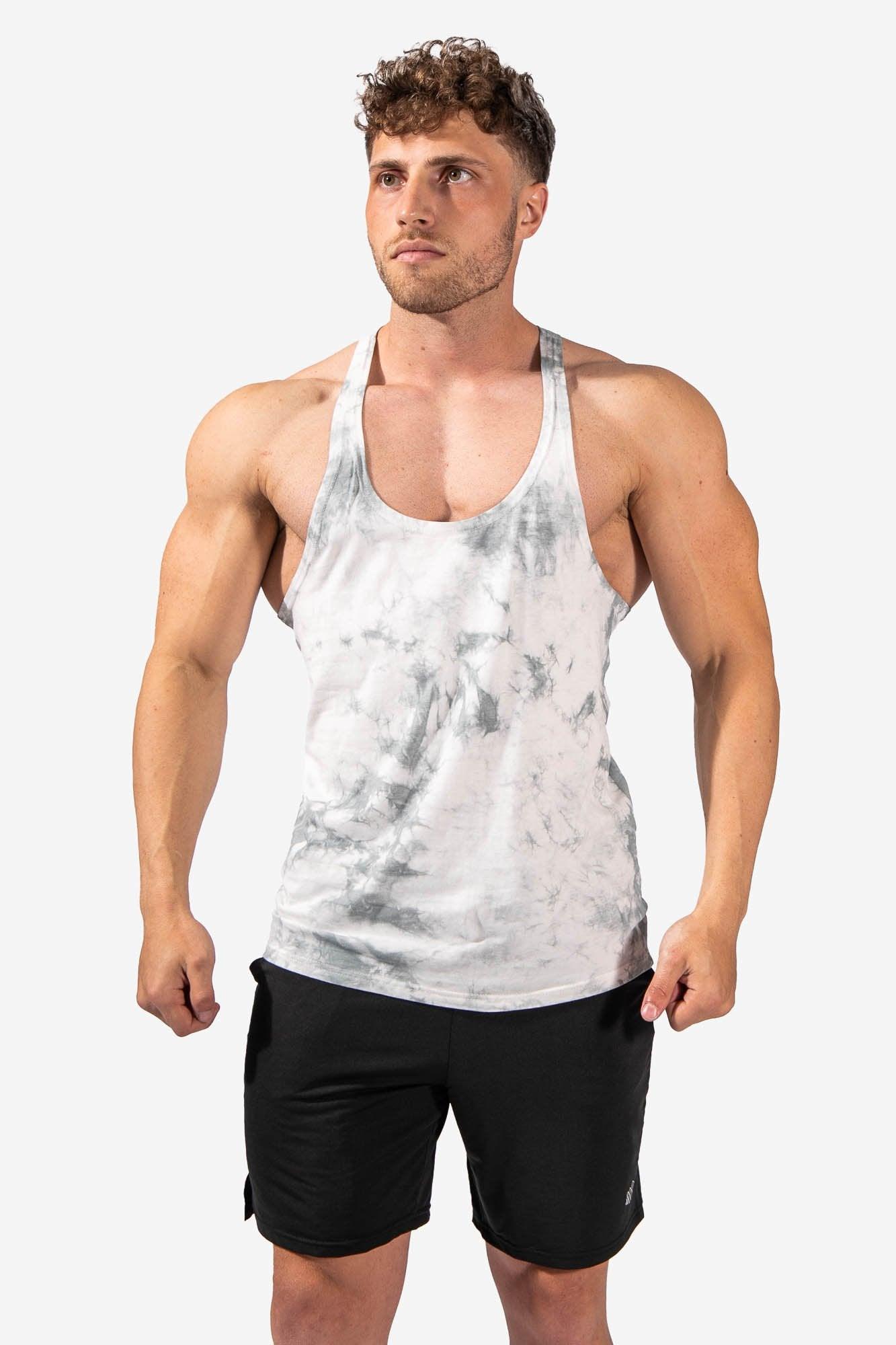 MEN RIBBED Fitted Slim Fit Athletic Muscle Gym Rib Tank Top Mens Vest  Cotton LOT