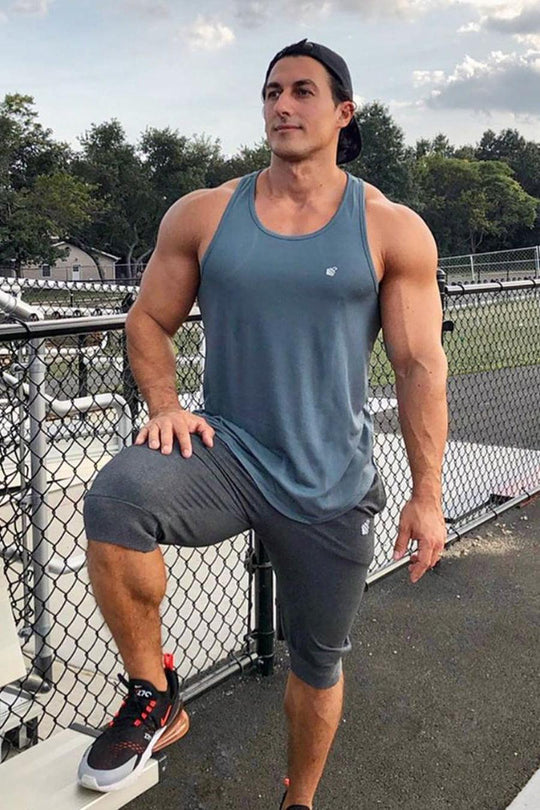 Dri-Fit Bodybuilding Workout Stringer - Gray - Jed North