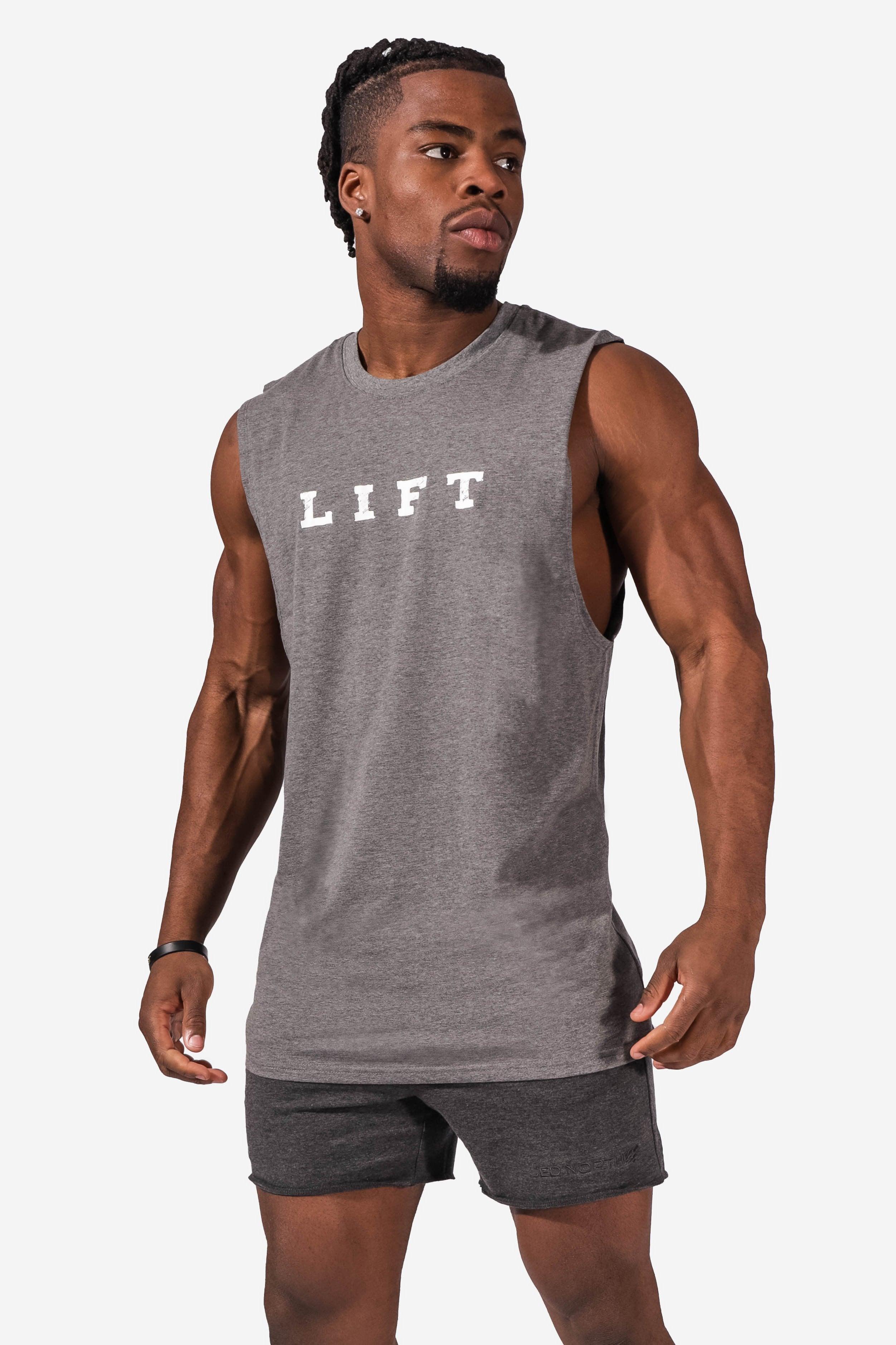 Just Gym Wear Muscle Guys Clothing Mens Loose Open Side Tank Tops