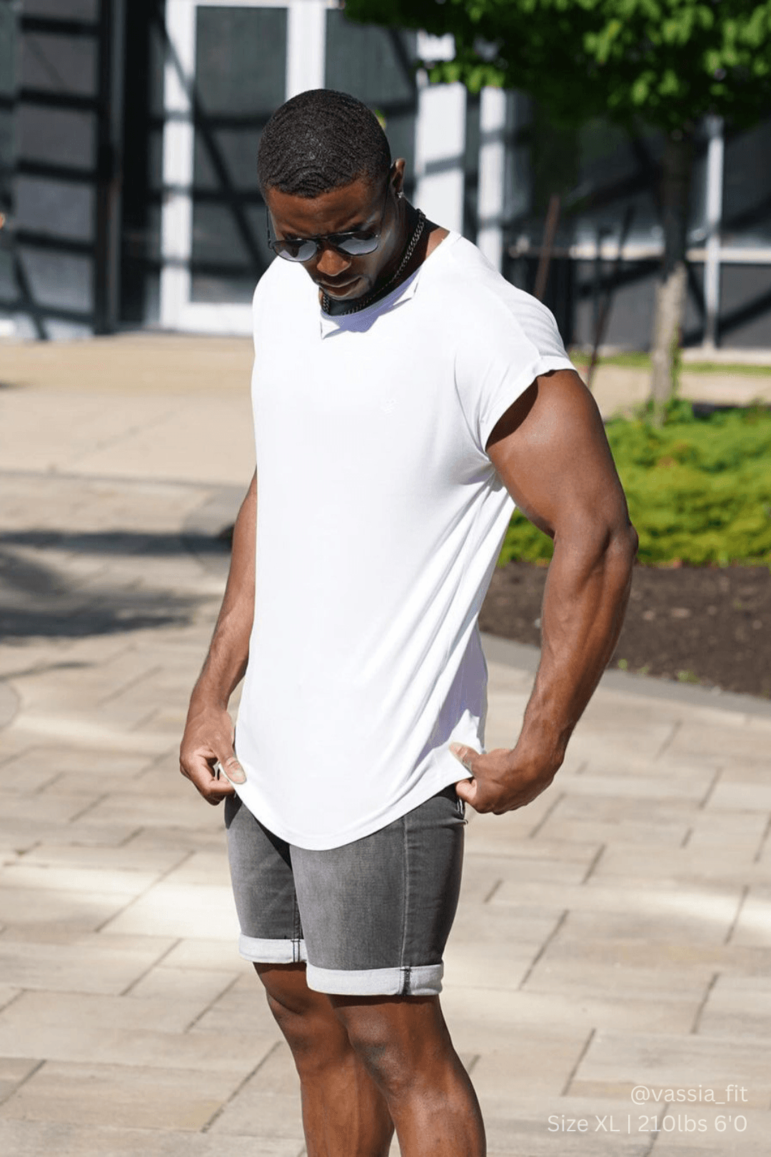 Evolve Cap Sleeve Muscle T Shirt White Jed North