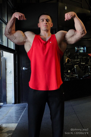 Fast-Dry Bodybuilding Workout Stringer - Red