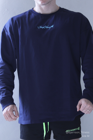 Energy Oversized Long Sleeve T-Shirt 2.0 - Midnight Blue