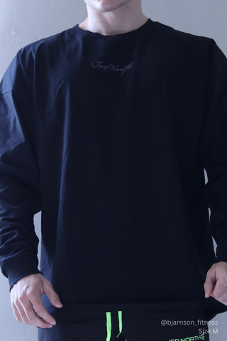 Energy Oversized Long Sleeve T-Shirt 2.0 - Obsidian Black