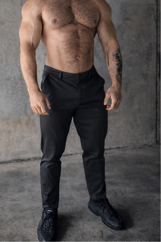Smart Casual Chino Pants - Dark Gray