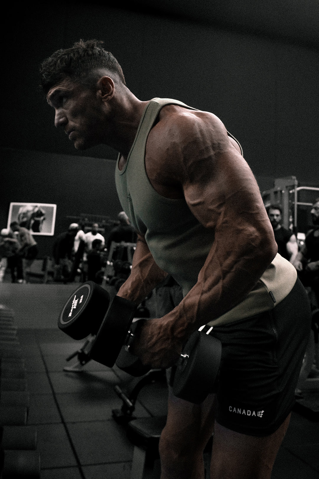 Ribbed Muscle Tank Top - Khaki