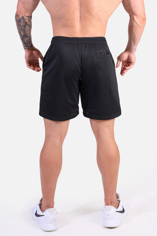 Jersey Mesh 7.5" Gym Shorts - Black