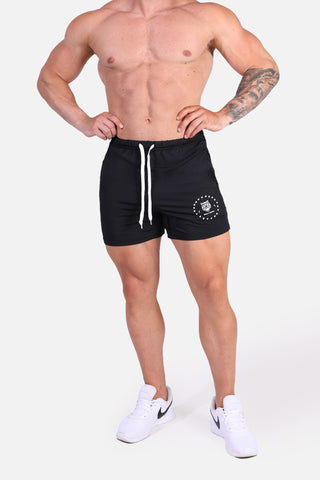 Agile Bodybuilding 4'' Shorts w Zipper Pockets - Tiger Black