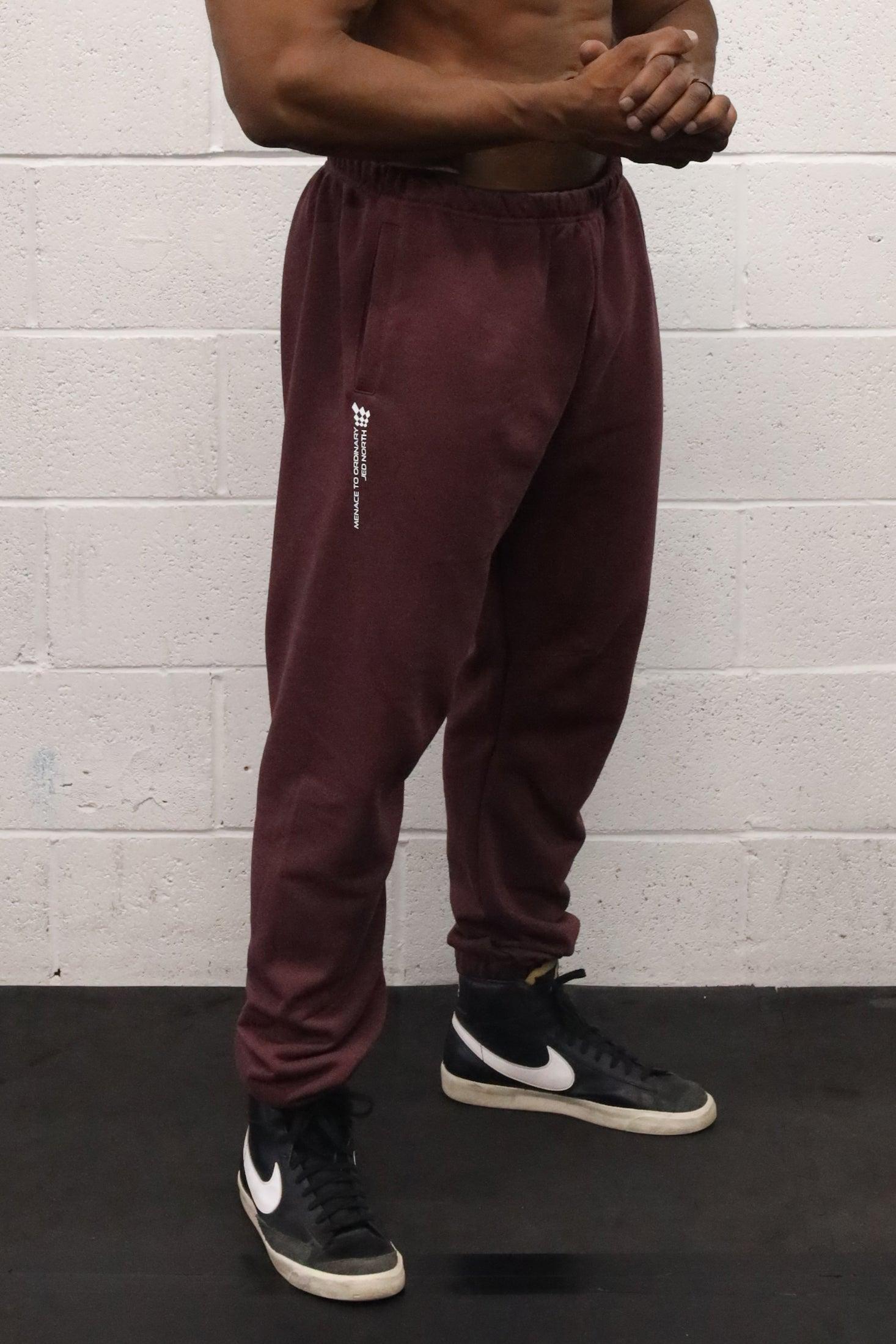 All Or Nothing French Terry Joggers - Maroon - Jed North
