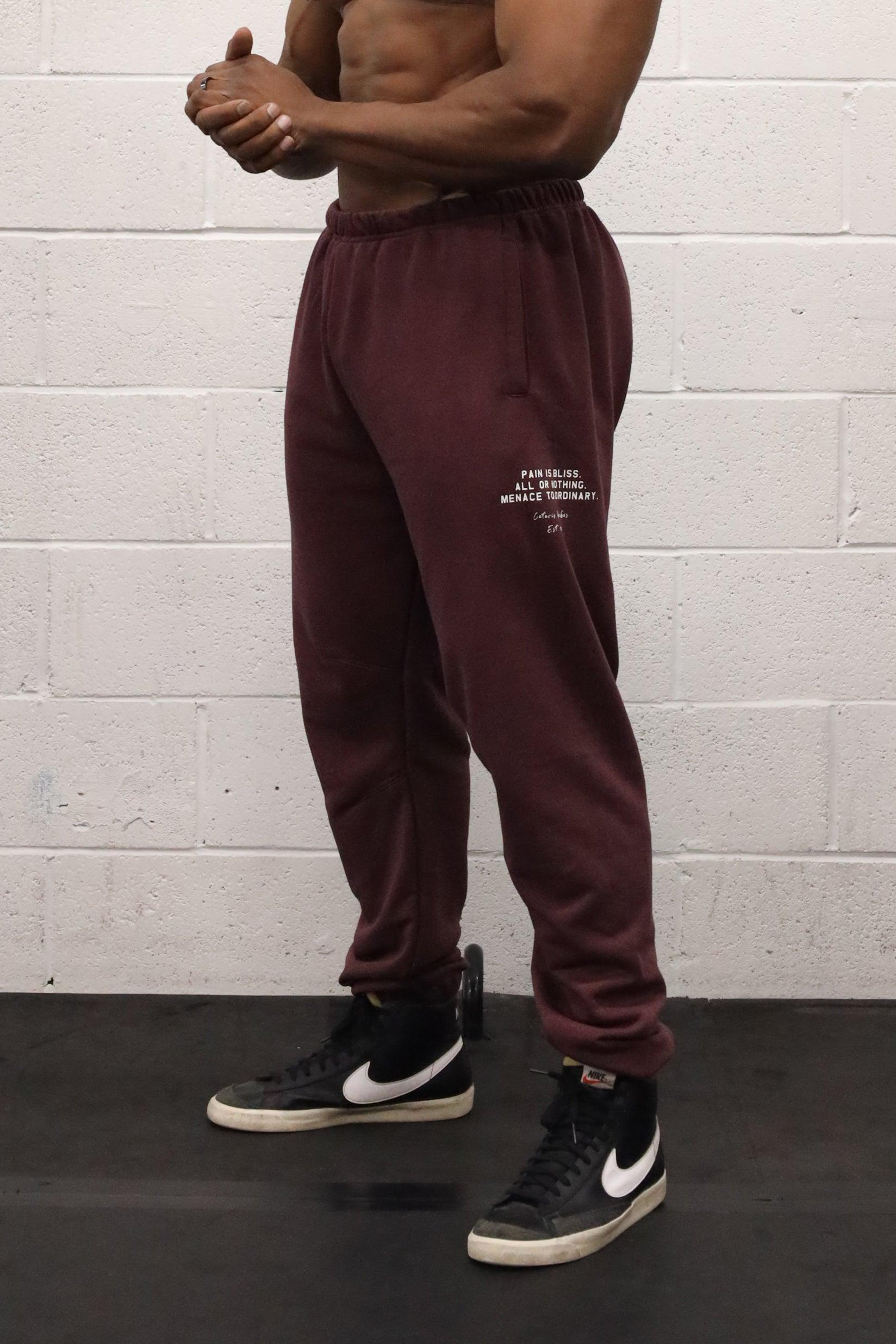 All Or Nothing French Terry Joggers - Maroon - Jed North