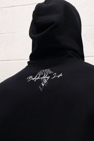 All Or Nothing French Terry Pullover Hoodie - Black