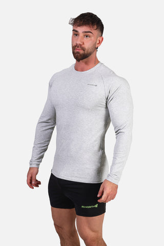 Titan Muscle-Fit Long Sleeve T-Shirt - Platinum