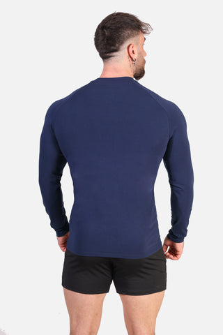 Titan Muscle-Fit Long Sleeve T-Shirt - Navy