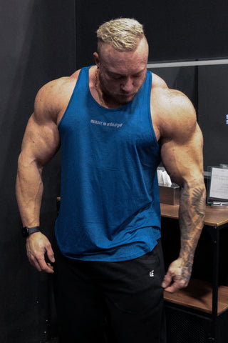 Performance Max Bodybuilding Stringer - Denim Blue