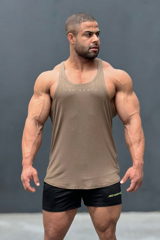 Classic Bodybuilding Racerback Stringer - Olive