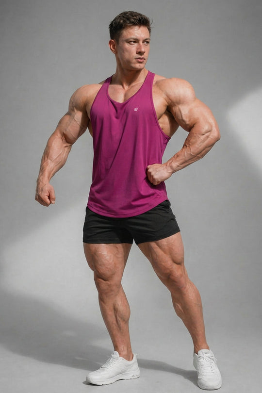 Fast-Dry Bodybuilding Workout Stringer - Magenta