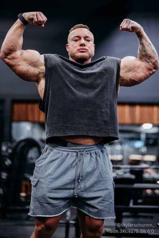 Comfort-Fit Cargo Sweat Shorts - Dark Gray