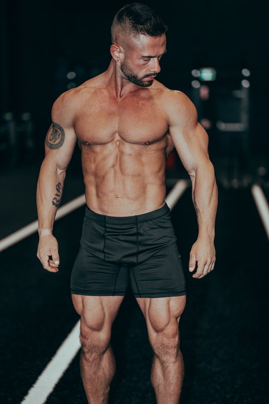 Retro Bodybuilding Shorts - Black