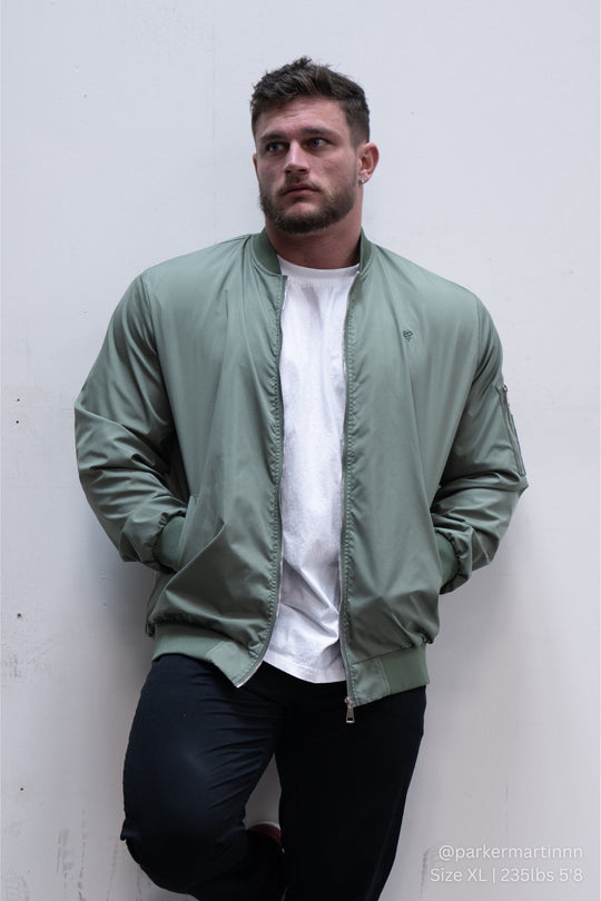 Men's Premium Bomber Jacket - Olive