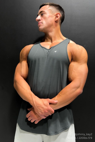 Fast-Dry Bodybuilding Workout Stringer - Charcoal