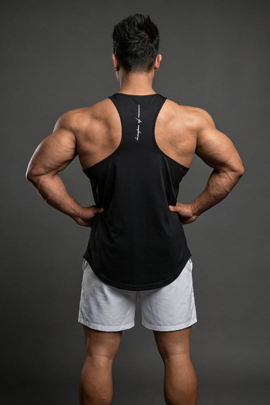 Fast-Dry Bodybuilding Workout Stringer - Black