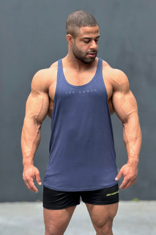 Classic Bodybuilding Racerback Stringer - Navy