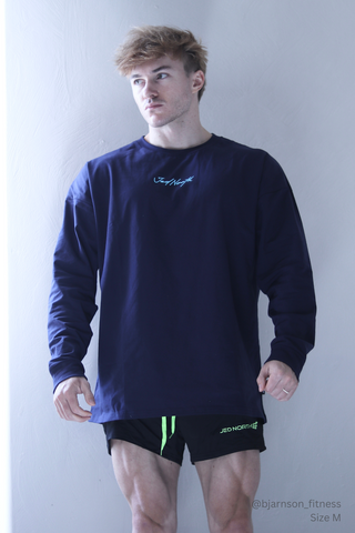 Energy Oversized Long Sleeve T-Shirt 2.0 - Midnight Blue