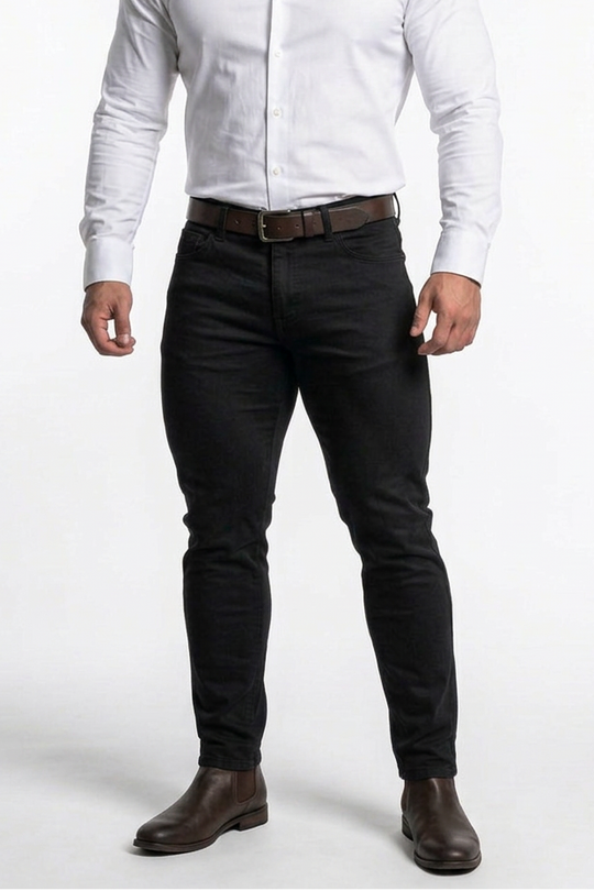 Muscle-fit Chino Pants - Black
