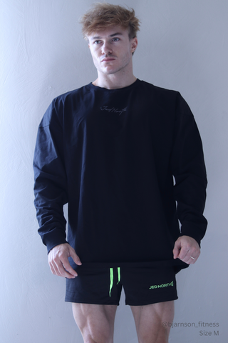 Energy Oversized Long Sleeve T-Shirt 2.0 - Obsidian Black