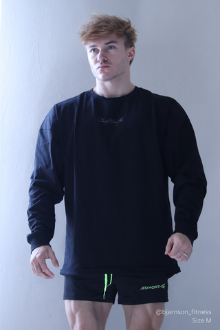 Energy Oversized Long Sleeve T-Shirt 2.0 - Obsidian Black