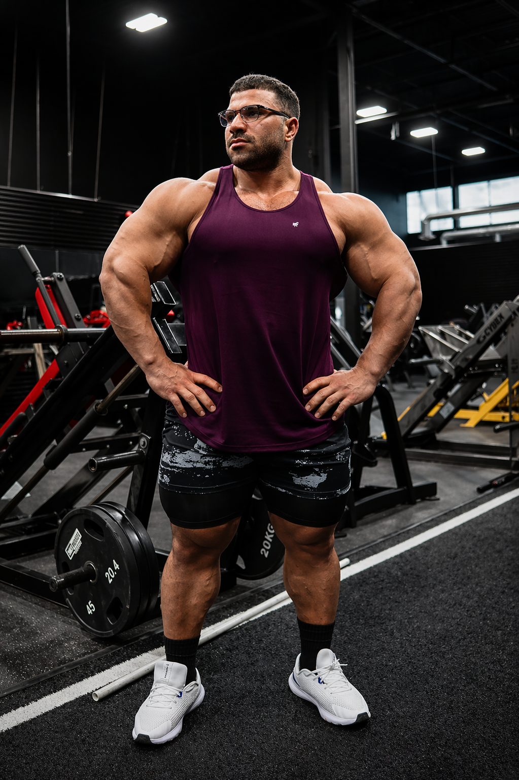 Fast-Dry Bodybuilding Workout Stringer - Dark Purple – Jed North