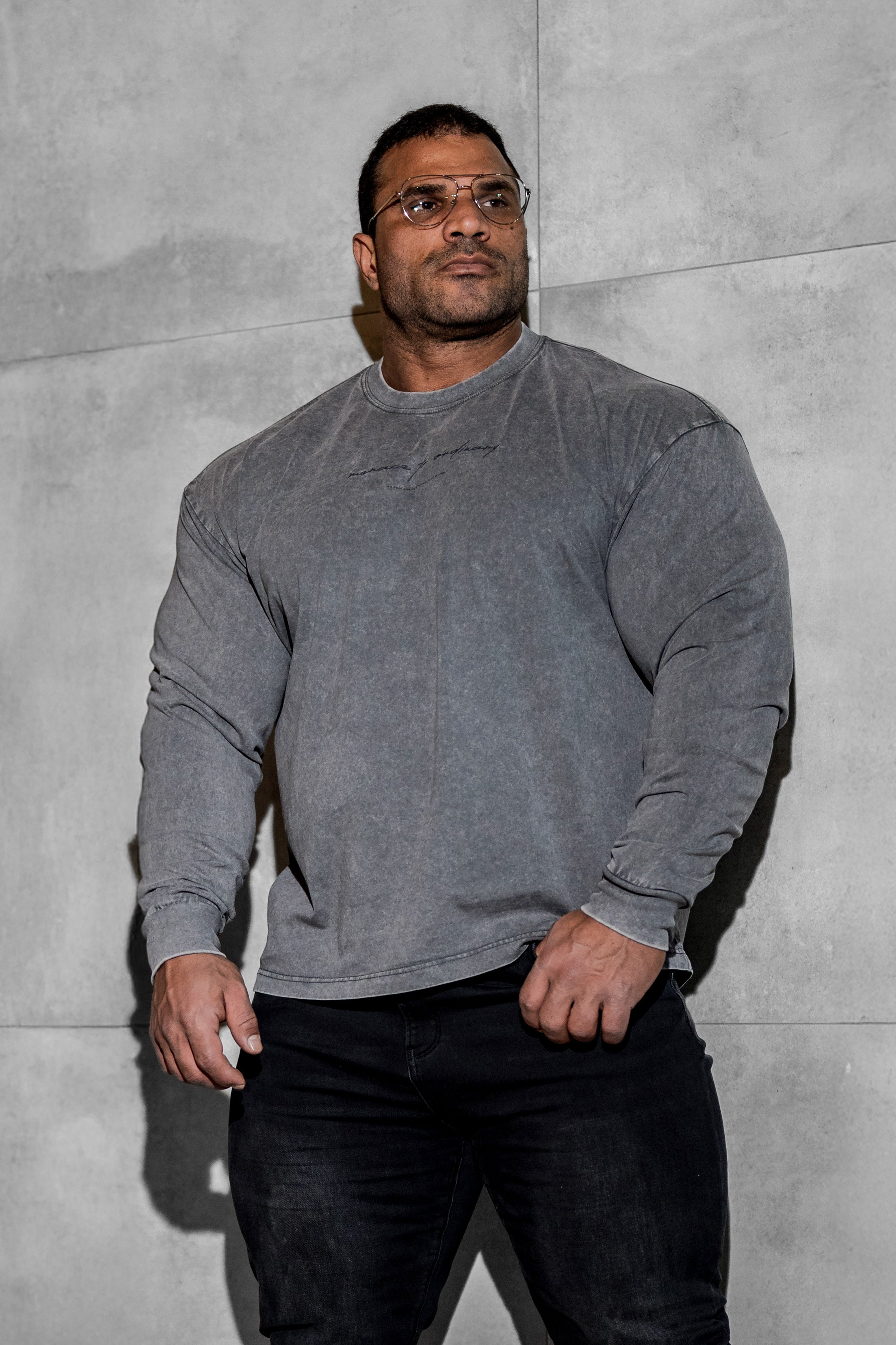 Vintage Wash Long Sleeve T-Shirt - Storm Gray – Jed North Vintage Wash Long Sleeve T-Shirt - Storm Gray – Jed North