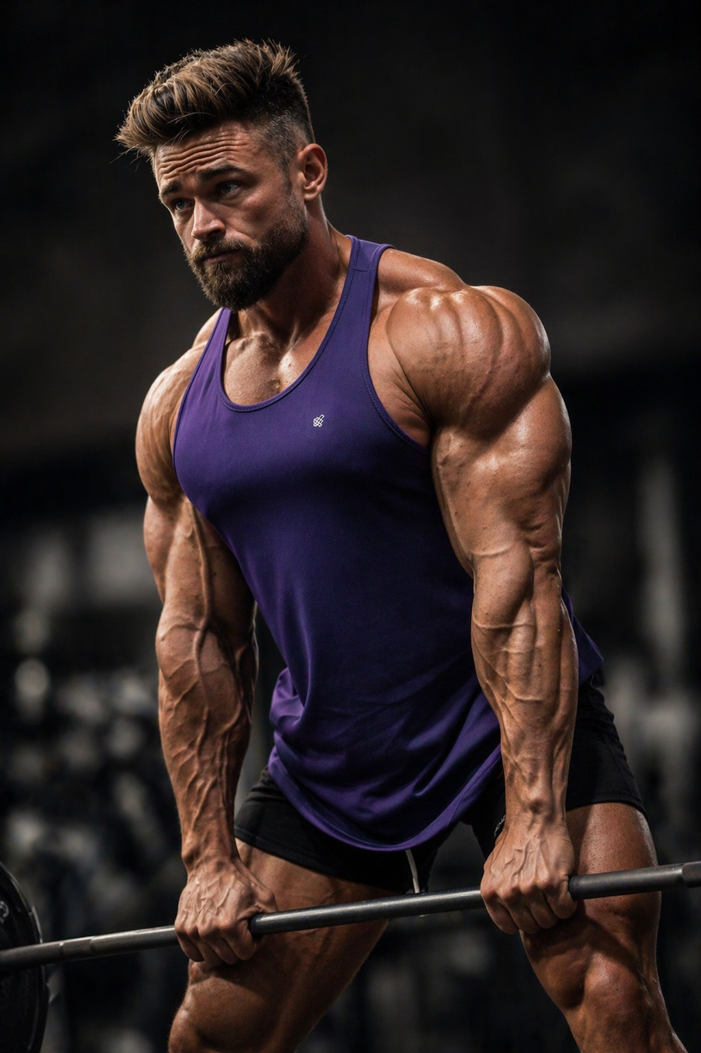 Fast-Dry Bodybuilding Workout Stringer - Violet – Jed North