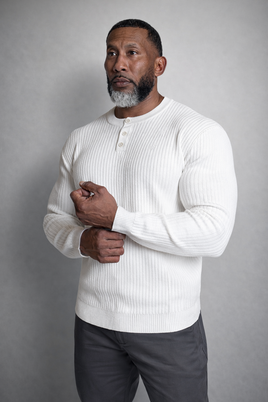 Classic Henley Sweater - Cream – Jed North