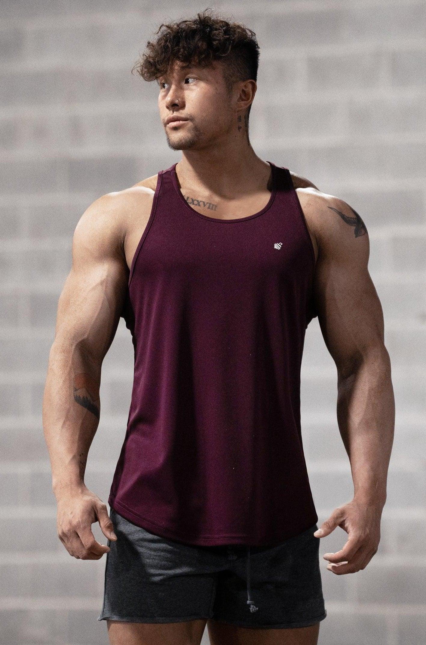 Muscle Nation Stringer Fast-Dry Bodybuilding Workout Stringer - Dark Purple – Jed North
